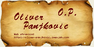 Oliver Panjković vizit kartica